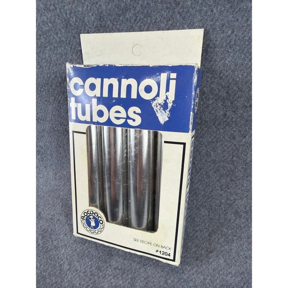 Rowoco Cannoli Tubes Unisex‎ OS Silver Vintage Metal Pastry Molds Set of 4 1204
